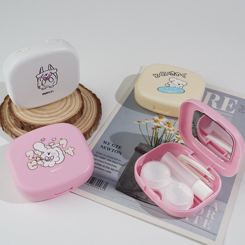 凯达隐形眼镜盒伴侣双联美瞳盒便携式带镜子便携可爱大伴侣盒2501