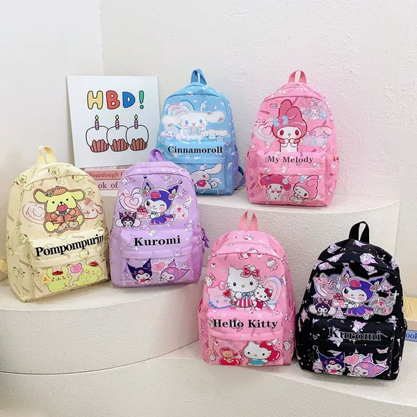 Japanese-Style Cute Lightweight Kindergarten Backpack Nylon Cartoon Ins Style Children's Backpack Boys and Girls Coin Purse Backpack