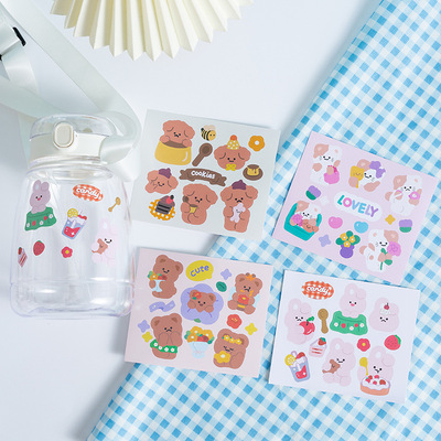 可爱ins风防水pvc贴纸水杯保温杯贴纸手帐手账手机素材封口贴纸|ms
