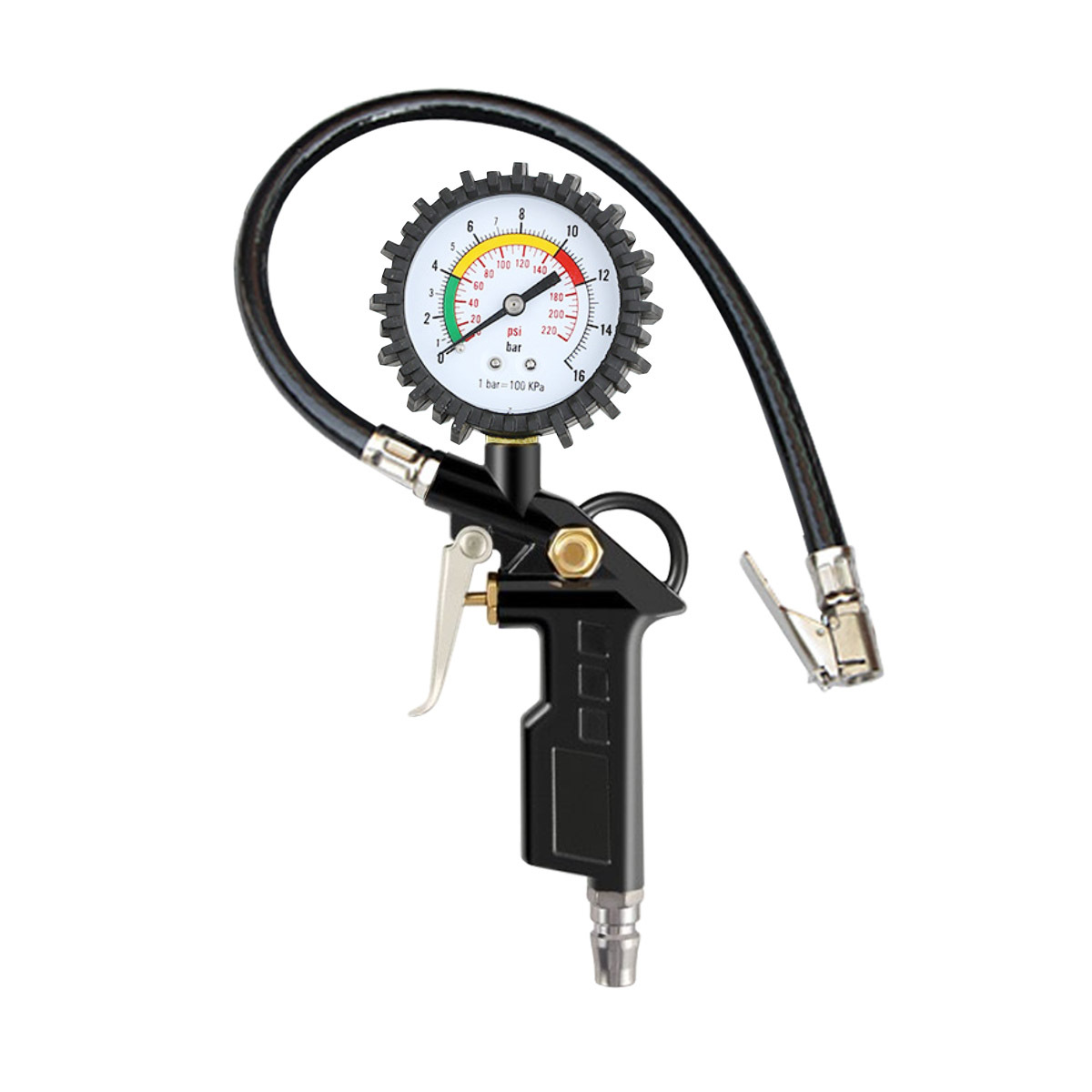 Manufacturer Wholesale Tire Electronic Air Gun Chuck Inflator Gun Digital Display Tire Pressure Gauge Digital Display Tire Inflator Gun