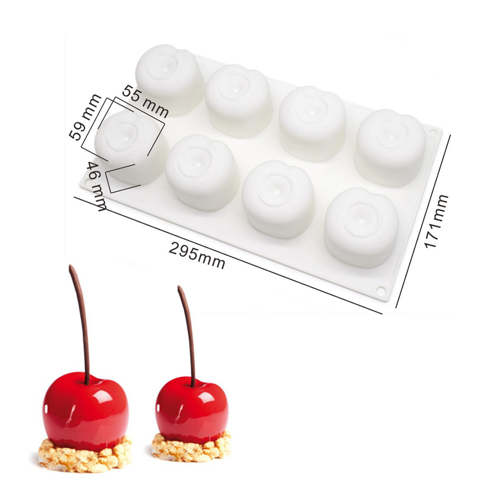 Melocotón manzana pera simulación fruta mousse pastel molde de silicona limón piña mango naranja cereza molde de postre