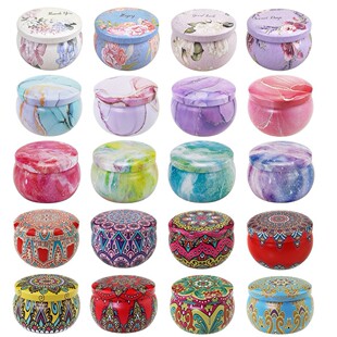 Dongguan Manufacturer Spot Direct Supply Printed Tinplate Candle Jar Big Belly Tea Candy Box Round Aromatherapy Tin Can