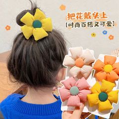 皮筋の女の子の髪ひもの輪ゴムは頭を刺して弾力性の良い花の髪ひもの髪飾りを傷つけない