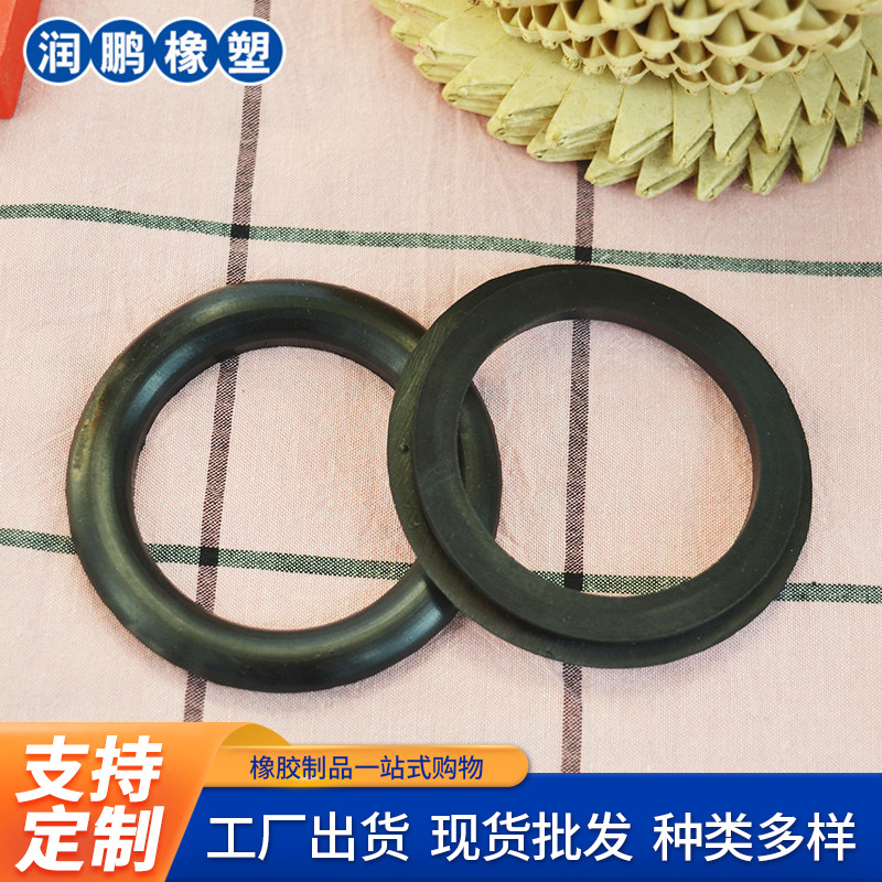 黑色硅胶穿线圈 五金板双面过线圈护线套 电源线橡胶穿线圈