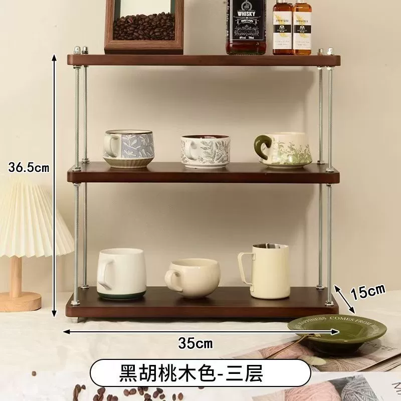 Set frame Middle style shelf kitchen racks, desk partition frames, desktop storage small bookshelf tea cup frame