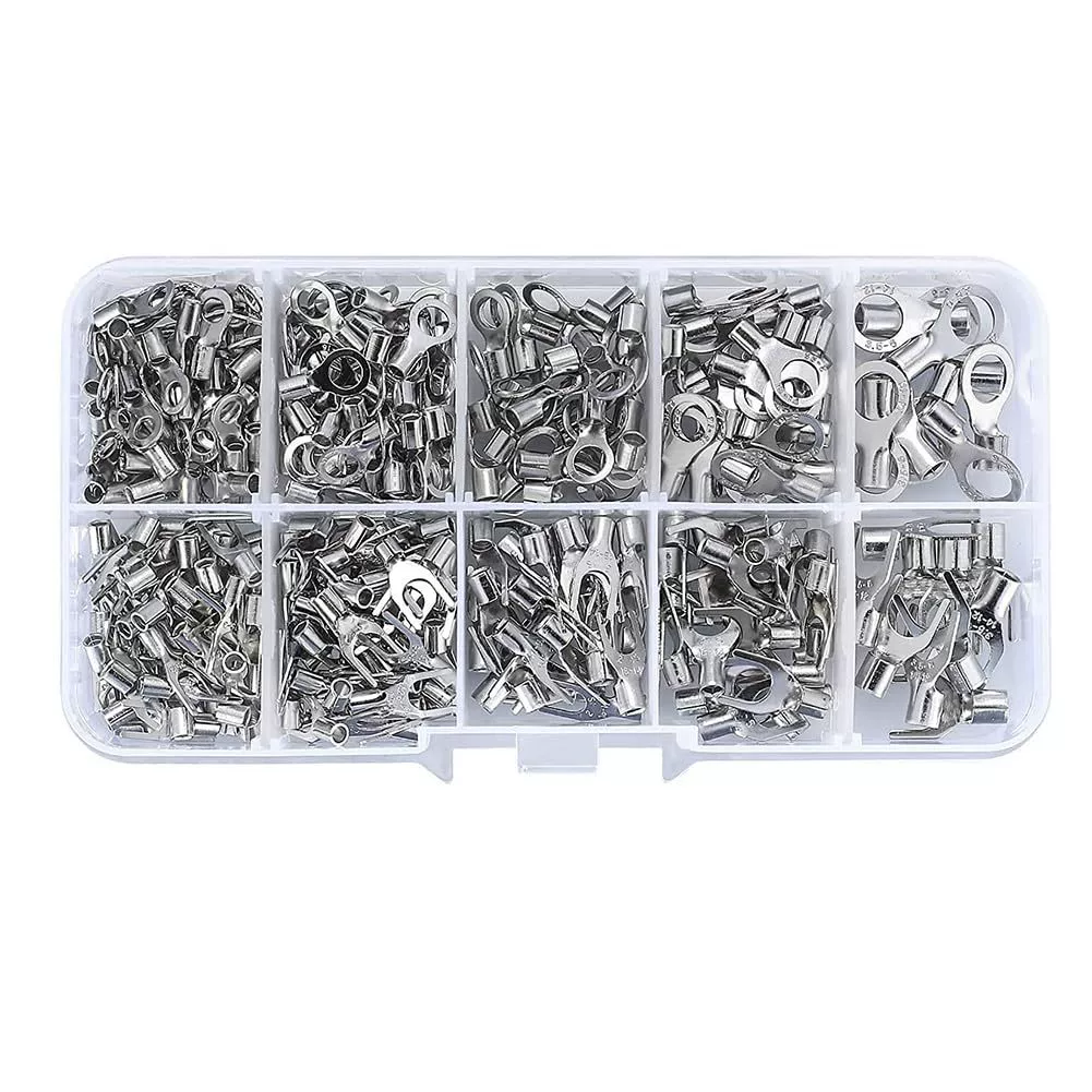 KSOPUERT 320 PCS Non-Insulated Copper Wire Crimp Terminals C