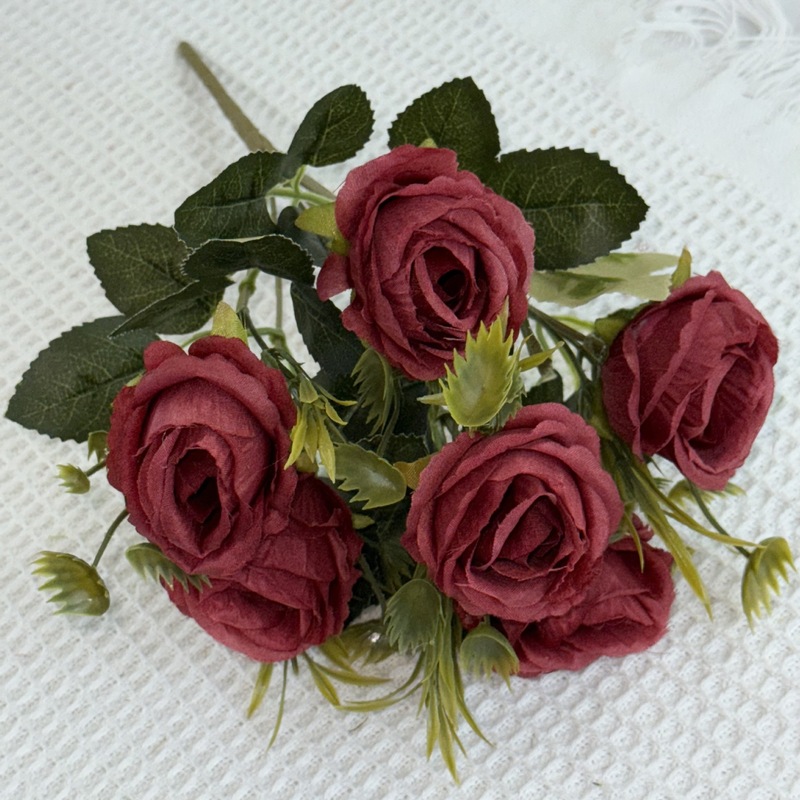 人気の外国貿易卸売造花結婚式の花束バラ手持ちの新しいシルクフラワーアレンジメント装飾品ハイエンド造花|undefined
