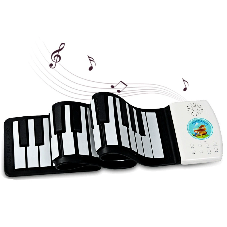 Handheld piano, folding rainbow synthesizer, practice, 49 keys, for beginners