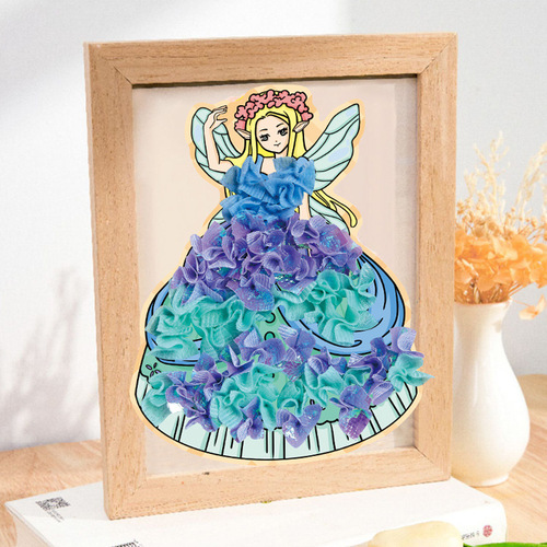 Children's handmade diy fantasy hand-painted poke fun girl toy princess dress-up sticker paper calligraphy and painting book for girls