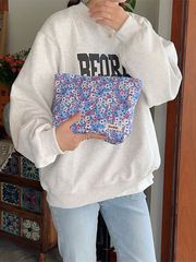 3972  ins燈芯絨小花化妝包補妝口紅包內膽包外出旅行收納洗漱袋