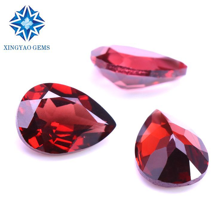 莫桑比克天然石榴石 2*3-9*11mm梨形水滴形石榴石裸石红宝石批发|ms