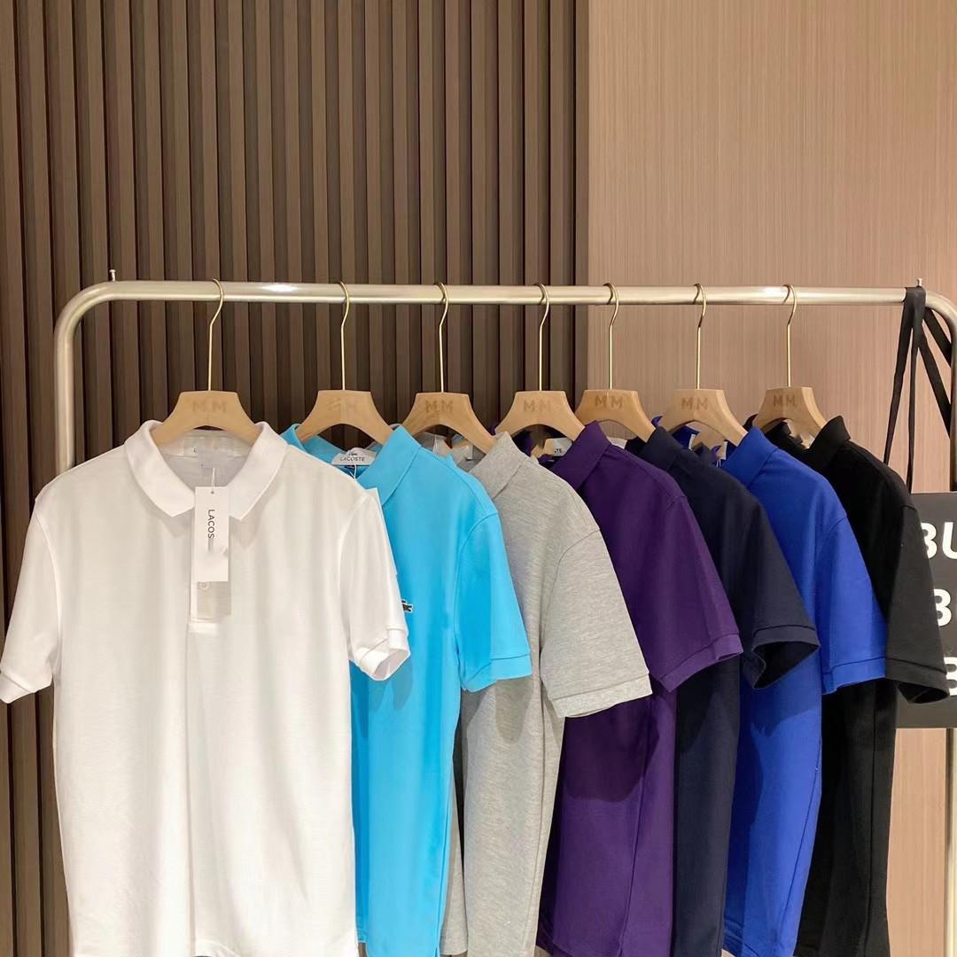 2021年春夏新款運動休閑服T恤透氣POLO衫多色情侶短袖t恤純色上衣