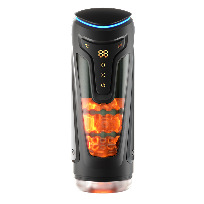 Mecha Warrior Copa de avión telescópica inteligente totalmente automática con calefacción Productos masculinos Masturbador Juguetes sexuales_voghion.com