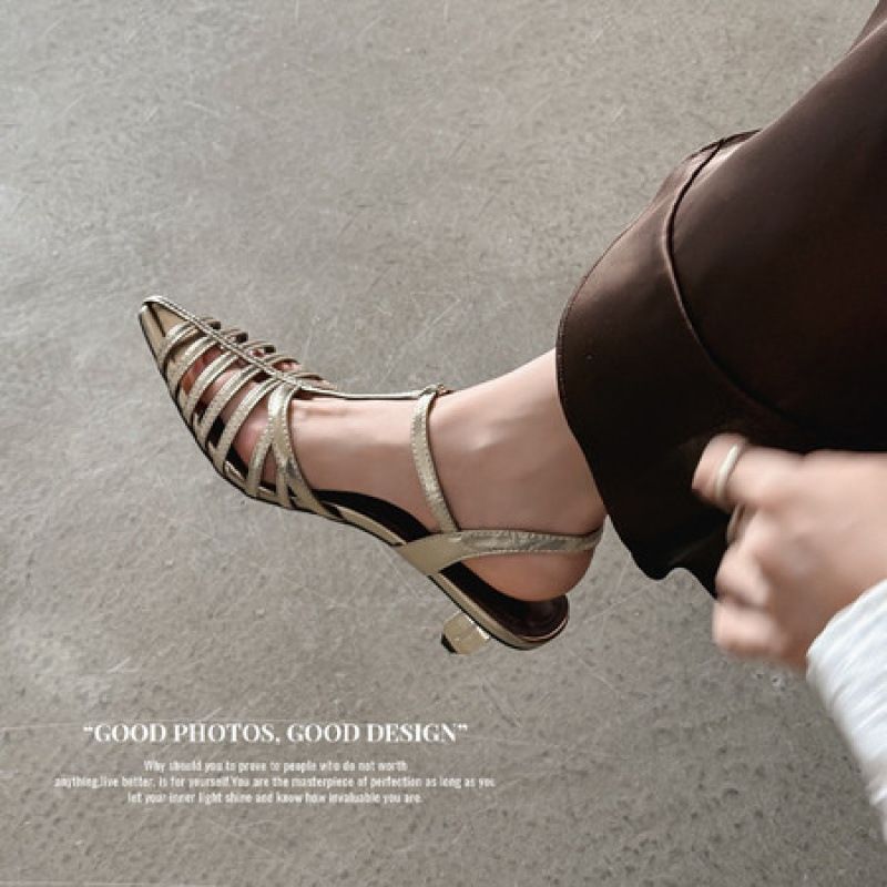 Seductive Beauty! French-Style High-End Roman Sandals for Women, Woven Thin-Heeled Cage Shoes, Summer High Heels for the Classy Lady Seductive Beauty! French-Style High-End Roman Sandals for Women, Woven Thin-Heeled Cage Shoes, Summer High Heels for the Classy Lady