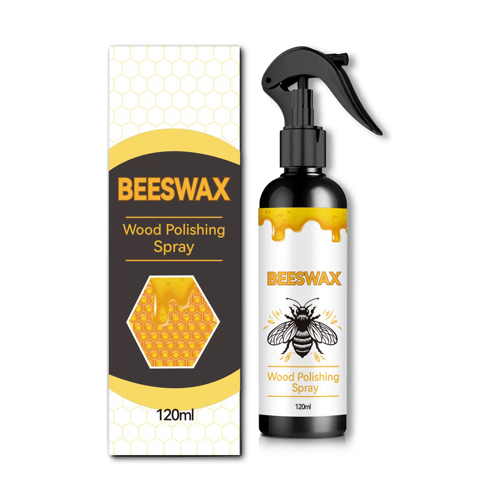 跨境TEMU 蜂蜡木材抛光家地板抛光护理 beeswax 刮痕翻新护理喷雾