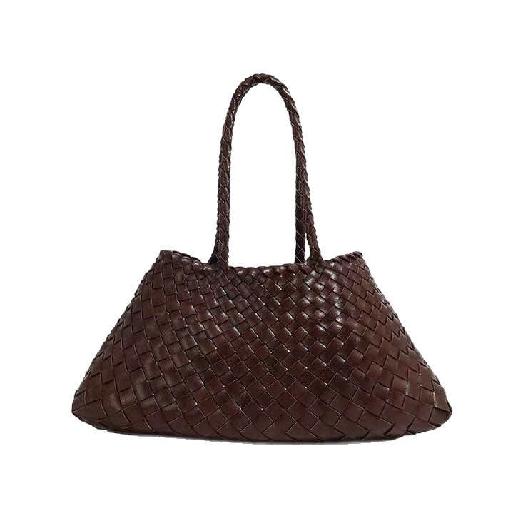 Dragon Woven Bag 2025 French Style Market Basket Cowhide Leather Retro Artistic Versatile Women's Handbag & Crossbody Bag - Thumbnail 5