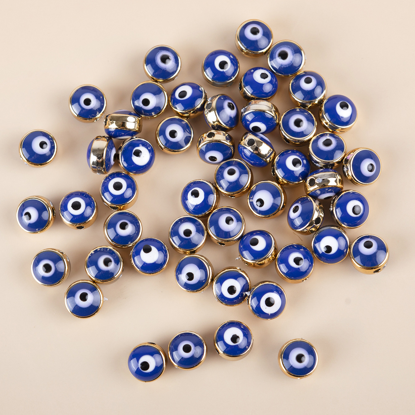 50 Pieces 6 * 8mm Resin Devil's Eye Beads display picture 1