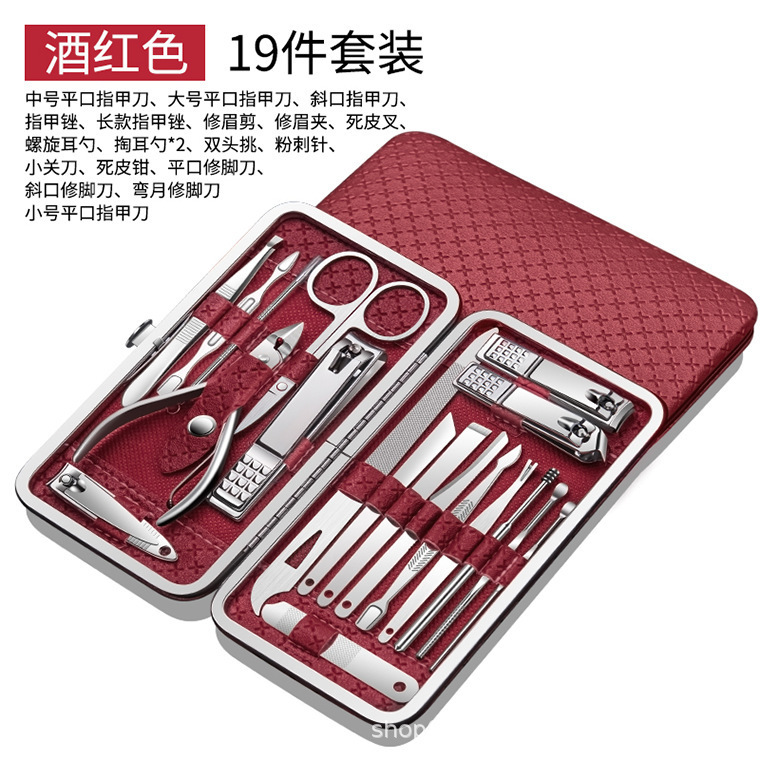 ステンレス製爪切りセット人気商品ポータブルステンレス製ネイルケアセット直販|undefined