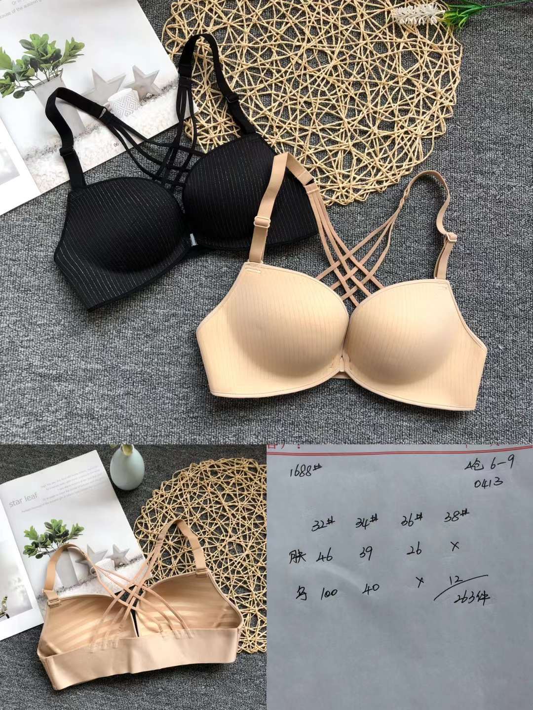 Cruzar la frontera del sudeste asiático estilo japonés estilo francés cómodo empuje hacia arriba estilo francés belleza parte posterior hebilla frontal ropa interior sin costuras sujetador delgado de las mujeres al por mayor