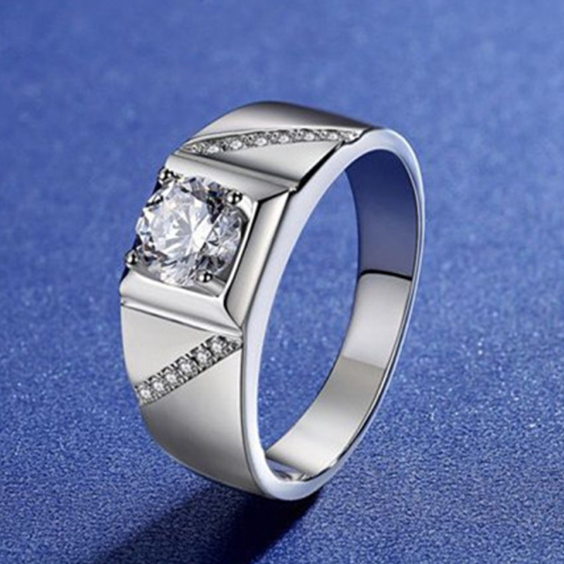 Simple Six-prong Diamond Wedding Ring For Women, One Carat High Carbon_voghion.com