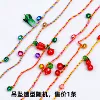 Glass pendant-bell thin colorful rope [1 piece]