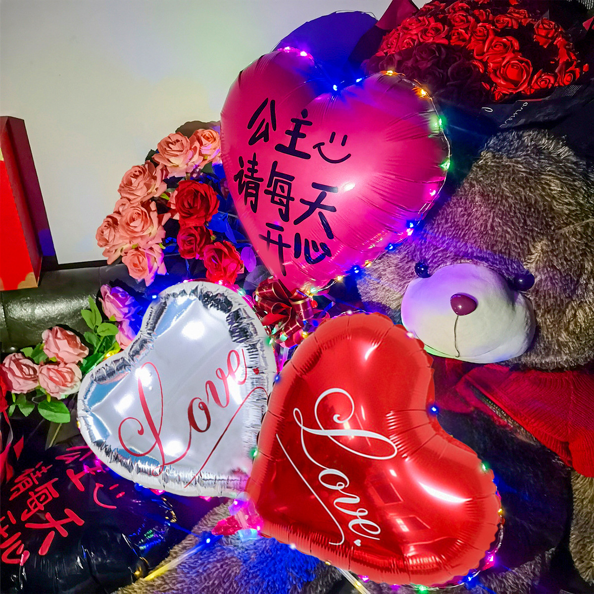 Globo de aluminio de amor en línea decoración de cumpleaños de una variedad de Qixia Día de San Valentín escenario al por mayor