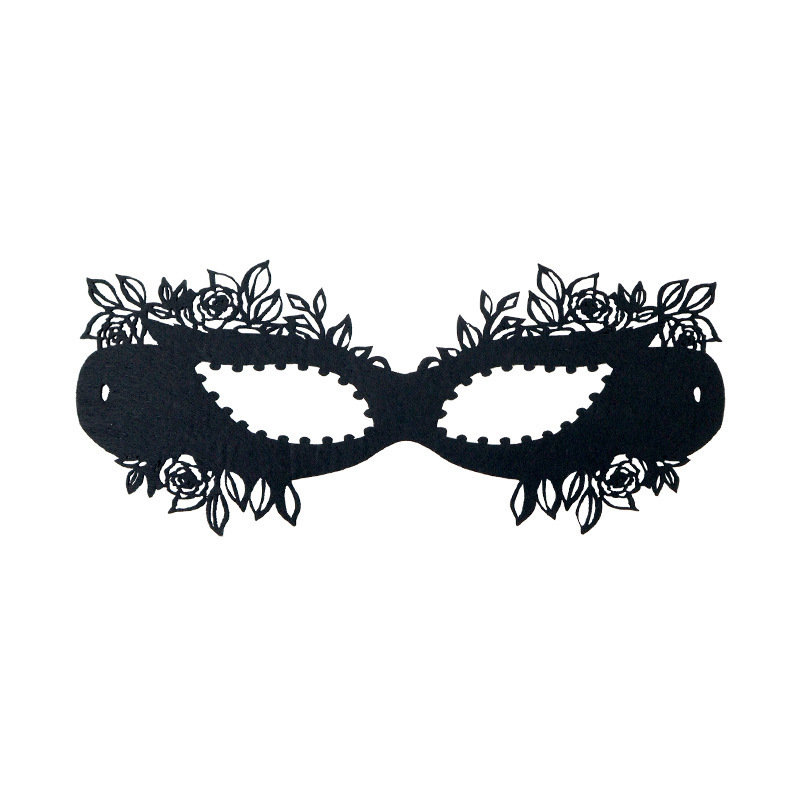 Halloween nueva máscara de diamante de flores negras accesorios femeninos máscaras de baile de baile disfraz de emoción sexy máscara de ojos
