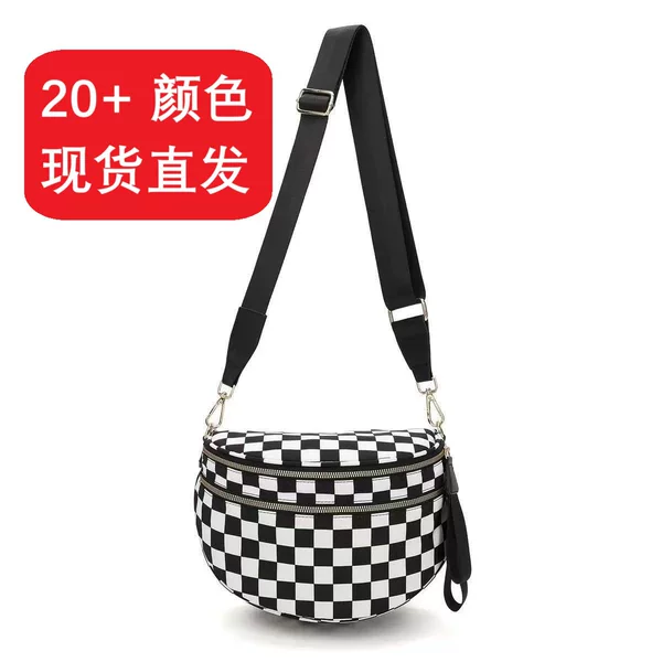 Foreign Trade Fashion Women's Rhombus Casual Shoulder Bag Large Plaid Large Capacity Shell Bag Checkerboard Shoulder Crossbody Bag