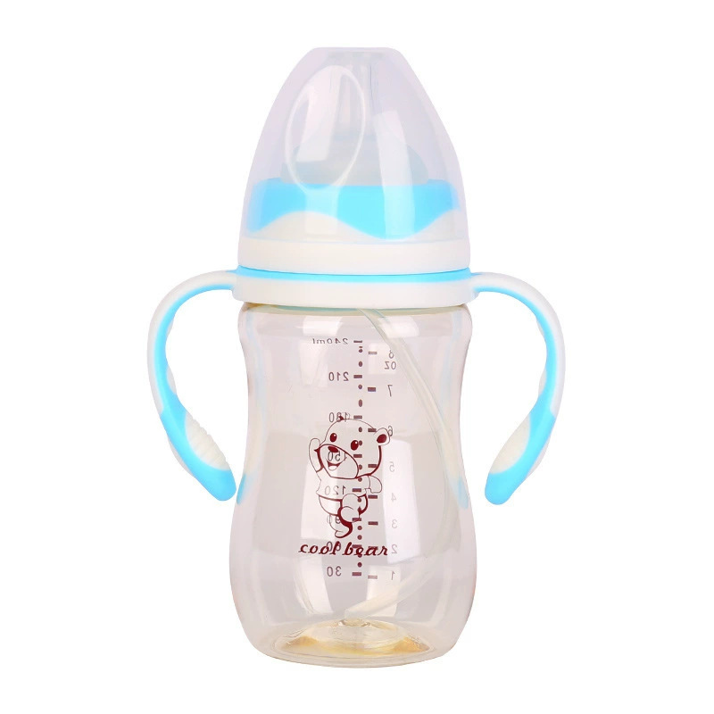 Bebés cool bear botellas PPSU botellas de paja bebés 6 meses de un año botellas de leche para niños 2 años