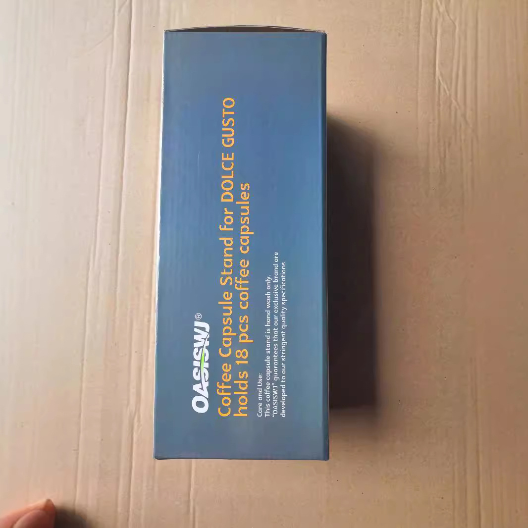 OASISWJ transfronterizo de alambre de hierro Inglés color caja de almacenamiento rack 18 Unids Nestle multi-diversión café cápsula rack