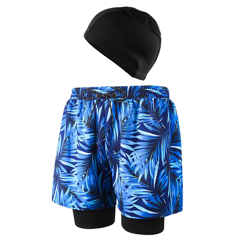 파란 잎 + 수영 모자