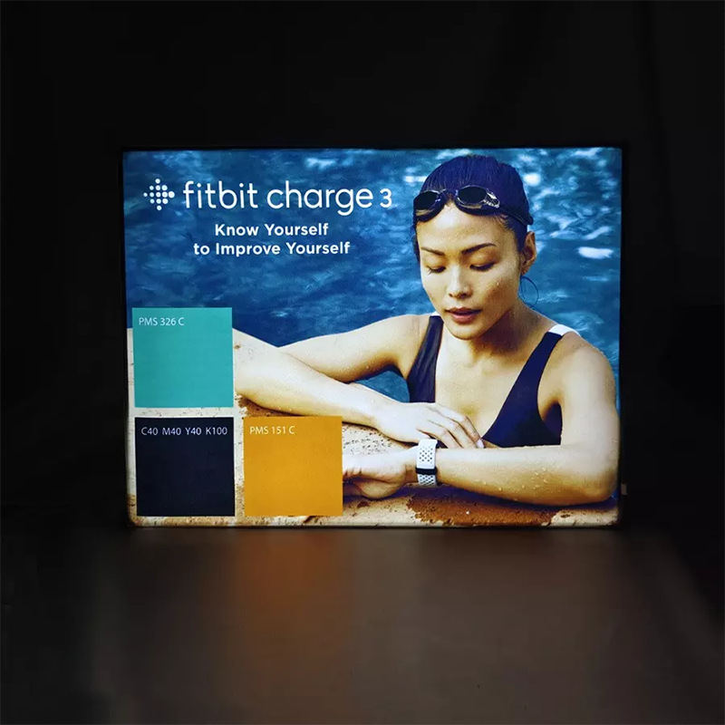 美什 拉布灯箱铝合金超薄卡扣式灯箱招牌店招防水灯箱布UV