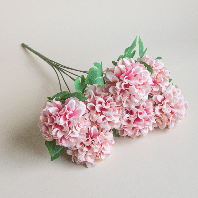 Nuevo ramo artificial decoración de la boda gran Hortensia flor ramo estilo europeo Hortensia bola Flor de seda artificial