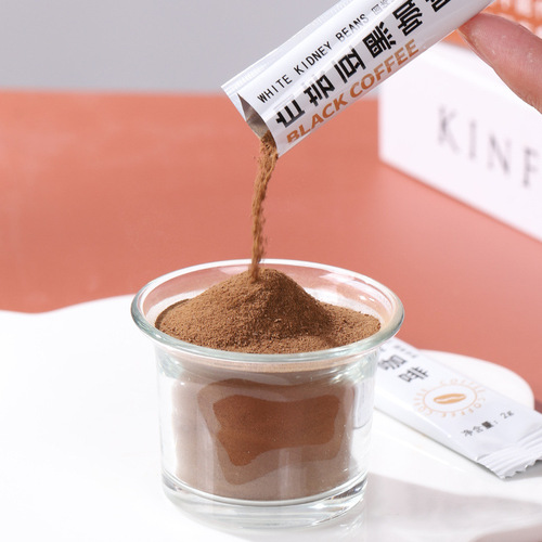 White kidney bean black coffee instant coffee powder solid drink white kidney bean coffee live dropshipping