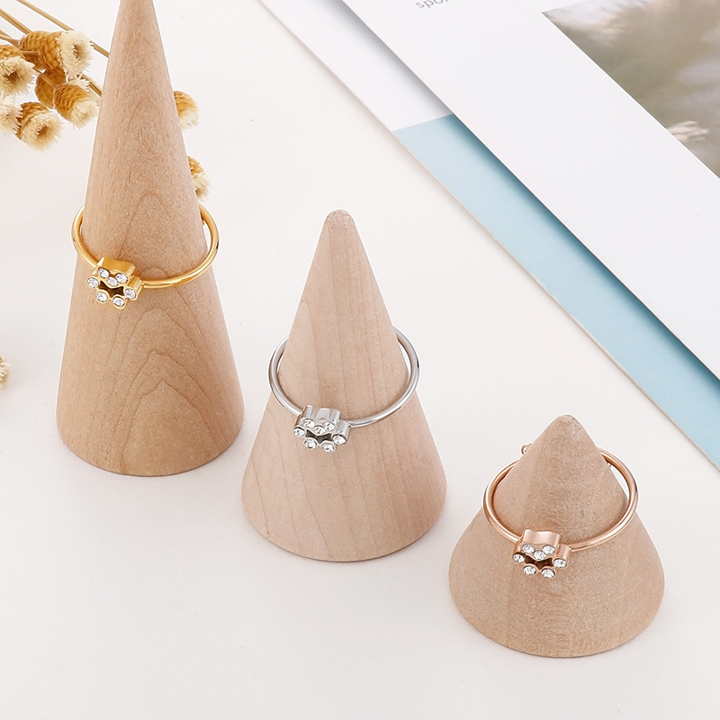 Cute Geometric Titanium Steel Rings 1 Piece display picture 2