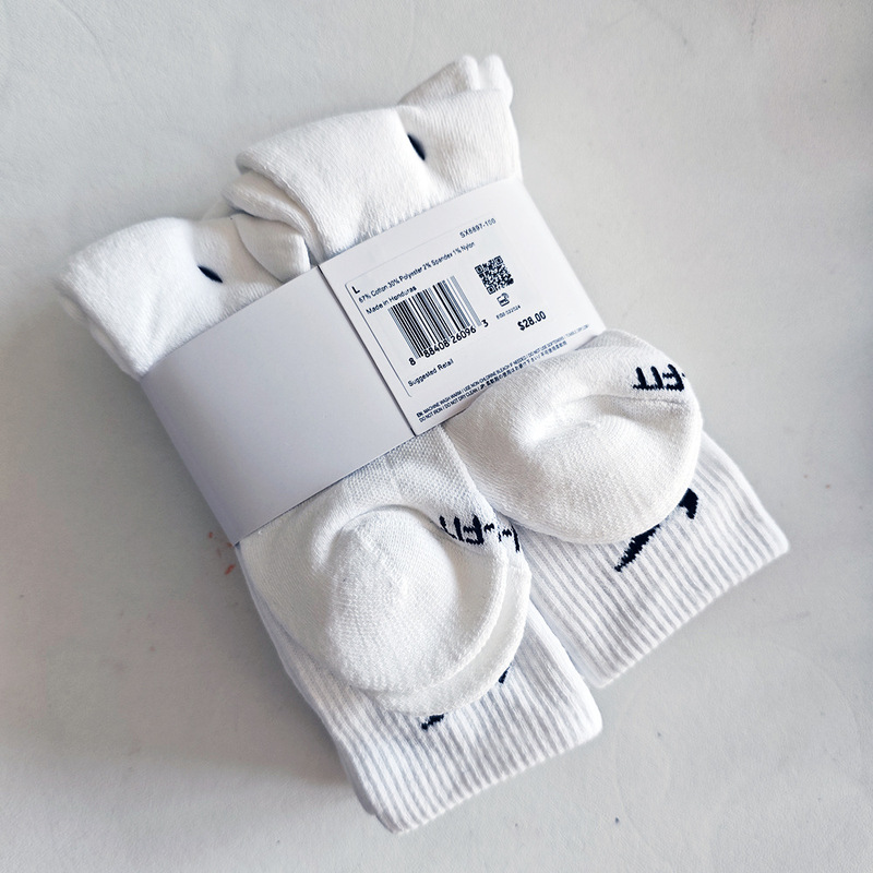 6 Pairs Pak Cross-Border Shipping Everyday Plus Towel-Soled Sports Socks Dryfit Us Version Sx6897