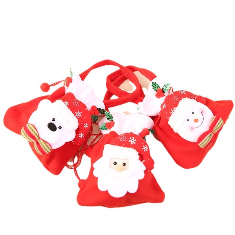 クリスマス装飾用品 クリスマスギフトバッグ クリスマスキャンディバッグ サンタクロースギフトバッグ ハンドバッグ|undefined
