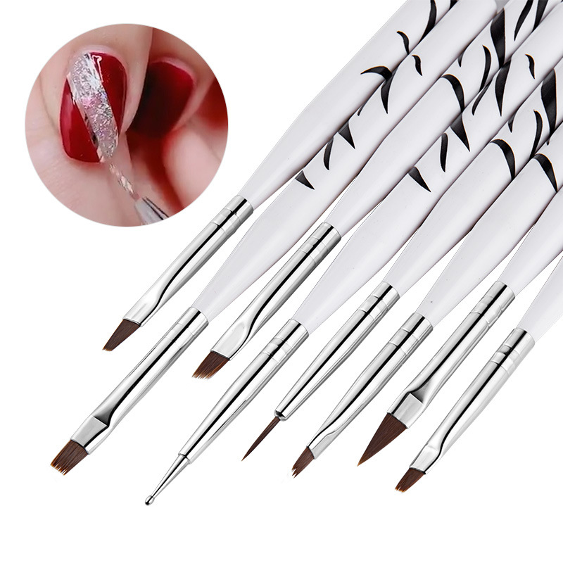 新款美甲笔刷套装日式光疗彩绘拉线画花晕染渐变专业指甲工具刷子