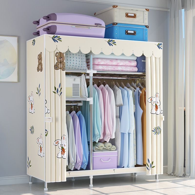 [Load-bearing 1600kg] Simple Cloth Wardrobe Rental House Steel Pipe Bold Wardrobe Home Bedroom Dormitory Storage Cabinet