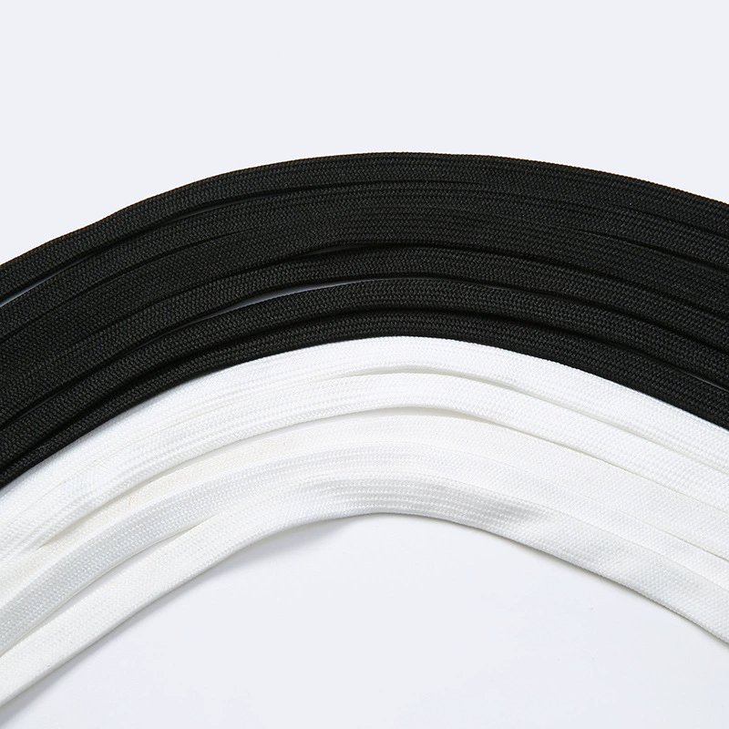 Black white shoelaces, 8mm, 10mm