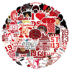 60 New Delta Sigma Theta Sorority Graffiti Sticker Car Luggage Sticker Wholesale