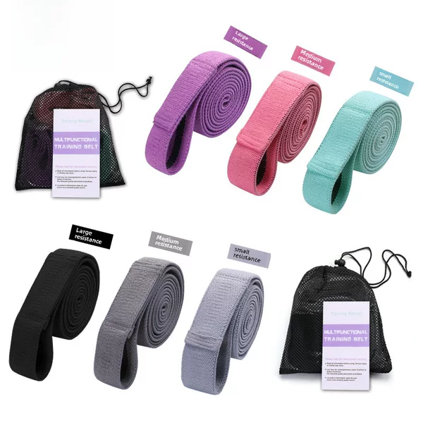 Cross-Border In-Stock Extended Fitness Resistance Bands, Yoga Resistance Bands, Sports Elastic Bands, Auxiliary Bands, Knitted Stretching Bands