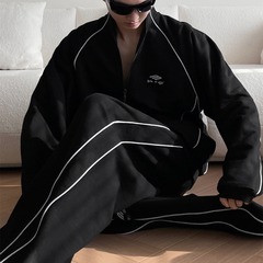 正しいバージョンのオリジナルパリB家刺繍アルファベット機能ジャケット男女ゆったりズボンスポーツスーツ