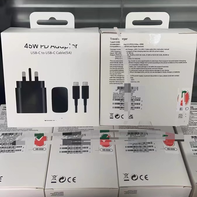 Aplicable Samsung 45W estándar estadounidense estándar británico estándar europeo cabezal de carga Note10/S20/note20 cargador de carga súper rápida