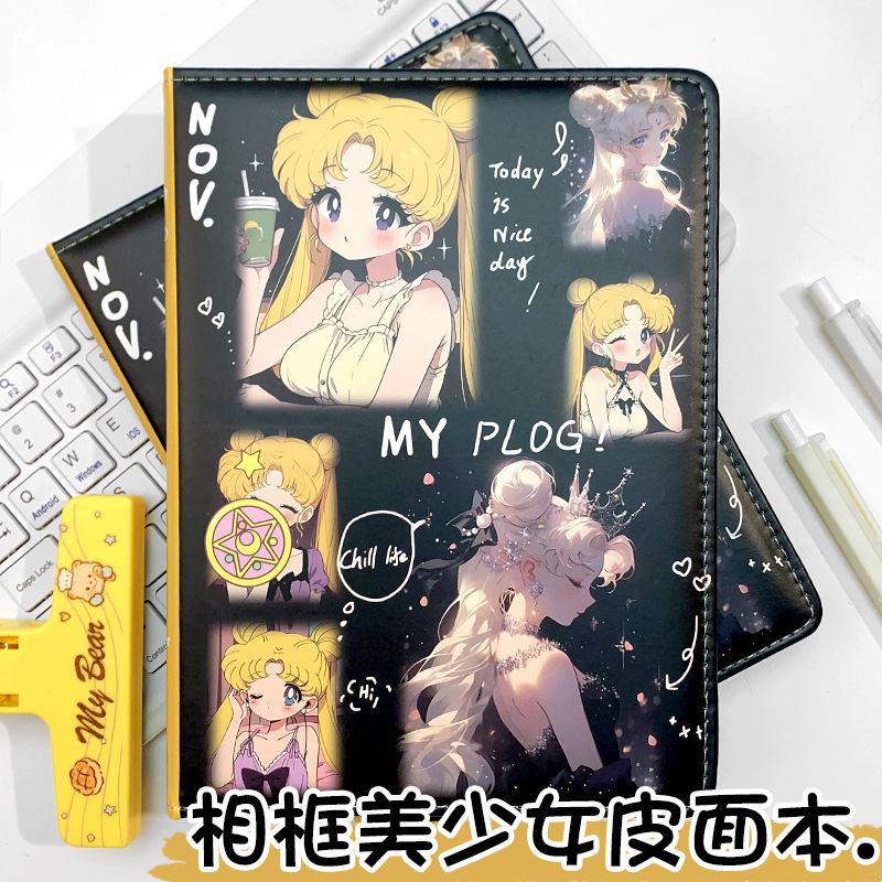 Photo Frame Beautiful Girl A5 Notebook New Anime Full Color Hand Ledger High-Looking Sweet Notepad Diary