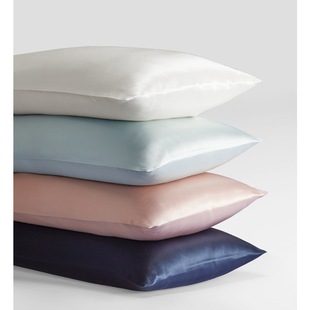 C^ [Two Free Hair Ties] Silk Pillowcase, a Imitation Silk Beauty Silk Ice Silk Pillow