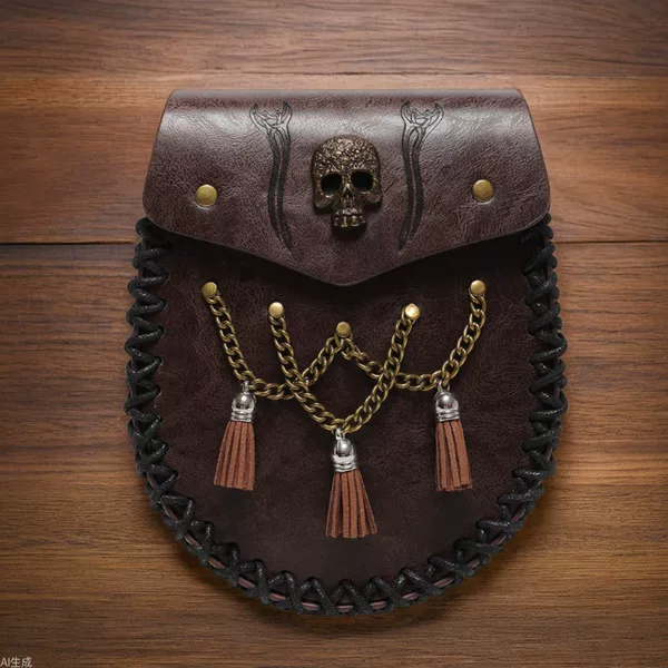 Cross-border Greek Amazon Viking style medieval belt coin purse knight European and American vintage embossed waist bag