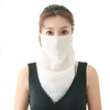 Shiffon street medical mask, shiffon with print, with neck protection, sun protection