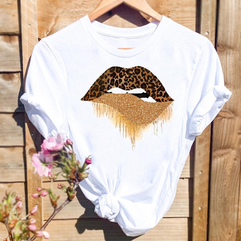 105g Weight Short Sleeve Sleeve Length Pullovers Placket Type Regular Sleeve Sleeve Type Spandex, Polyester Fabric Type Regular Top Length T-shirt Tops Type Daily Occasion Round Neck Neckline Loose Fit Type Letter, Heart Shape, Leopard Pattern Summer, Spring Season Women's Gender Printing Design Simple Style, Streetwear Style Wholesale Women's Simple Style Streetwear Letter Heart Shape Leopard Short Sleeve Printing T-Shirts 9