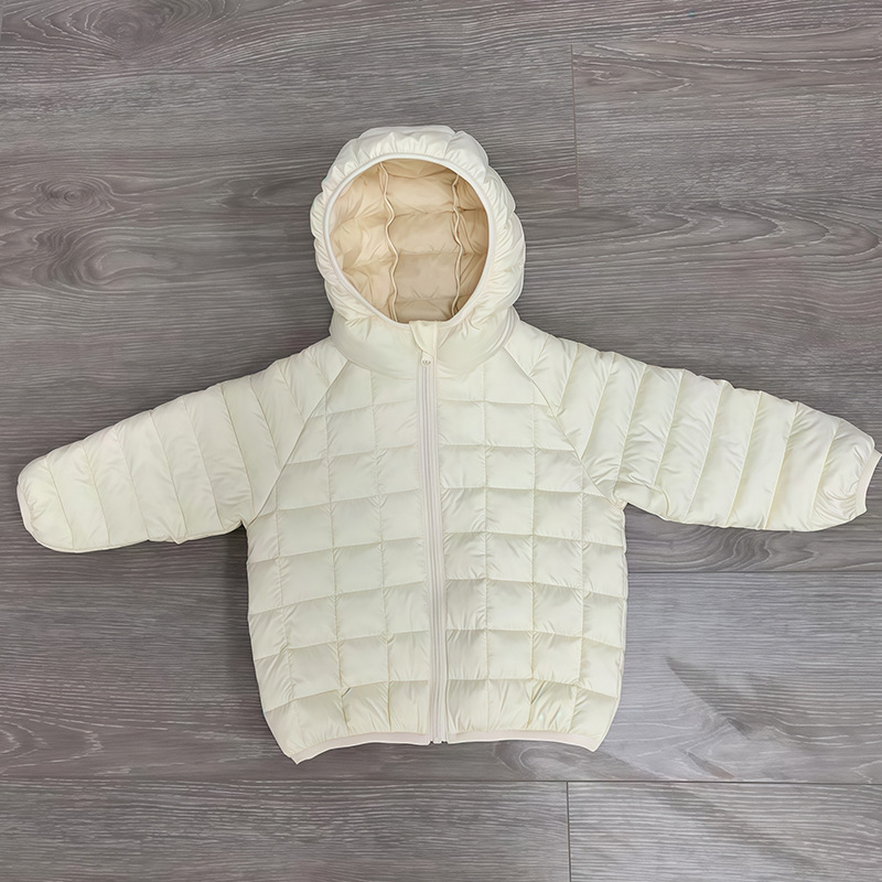 Nuevo abrigo con capuchón corto de color sólido cuadrado ropa de algodón infantil ropa de algodón de invierno chaqueta de algodón de bebé para hombres y mujeres
